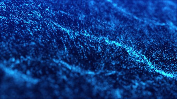 科技蓝色粒子背景 流动粒子 粒子飘动