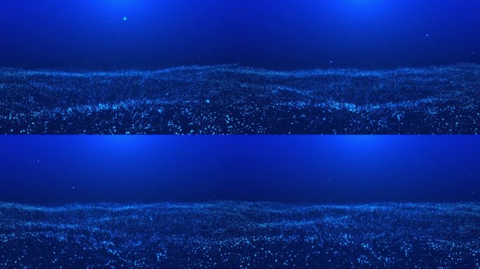 科技蓝色粒子背景 波浪背景 海洋背景