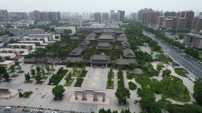 河北邢台开元寺航拍