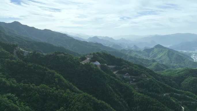 航拍河南群山大山山峦青山