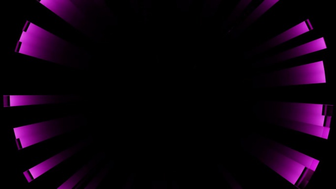 明亮的闪光从一个紫色点在黑色背景上，覆盖3D渲染。大爆炸奇点或闪光灯迪斯科舞厅，夜总会或音乐节