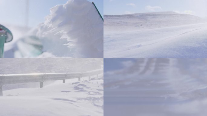 寒潮极端天气，高速封路 大雪封路狂风肆虐