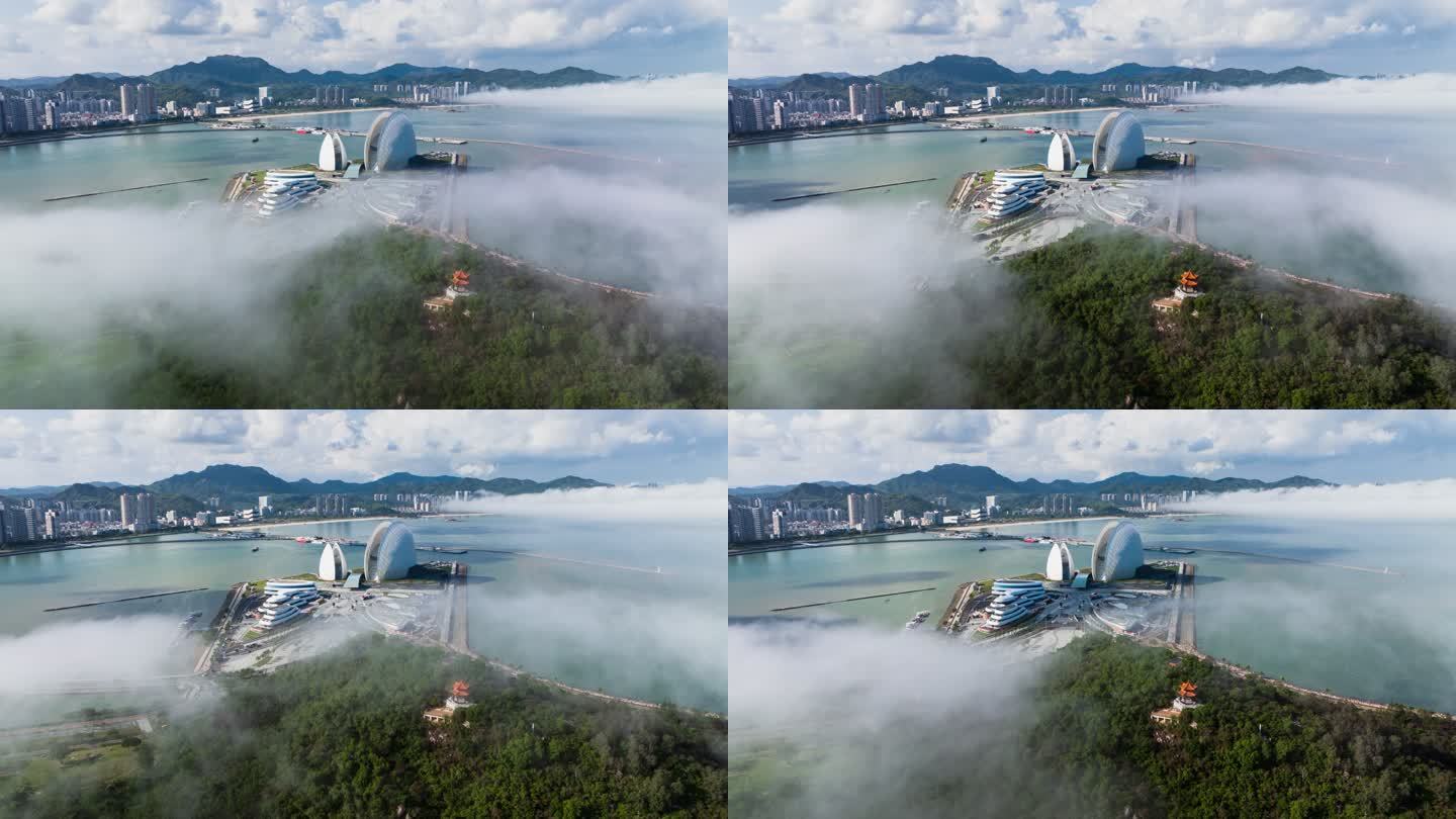 【4K超清】珠海日月贝大剧院野离岛平流雾