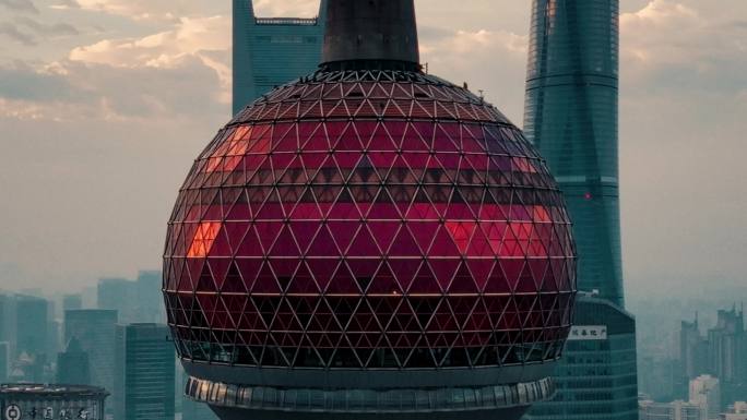 上海东方明珠航拍