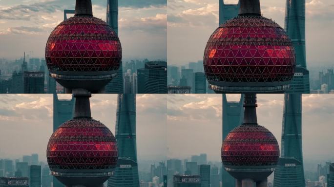 上海东方明珠航拍