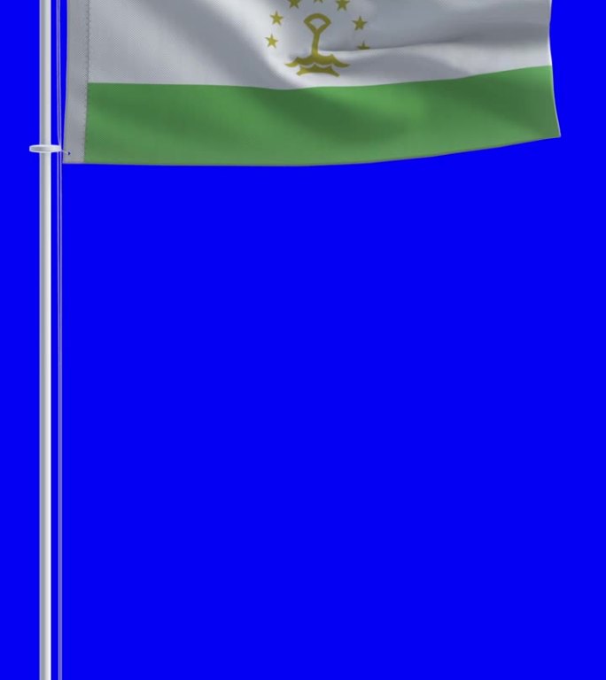 色度键背景上的塔吉克斯坦国旗