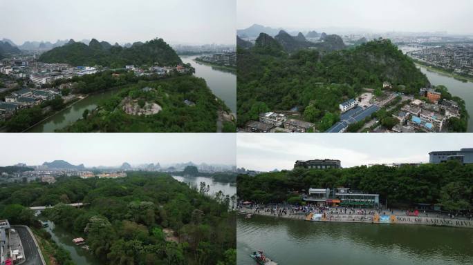 广西桂林山水风光航拍
