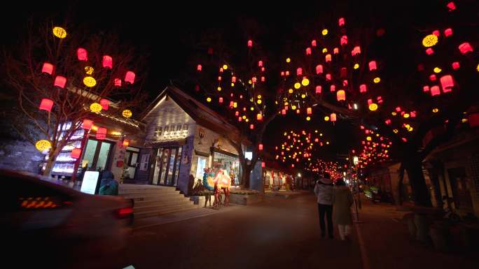 年味 北京胡同过年街景 北京年味 门神