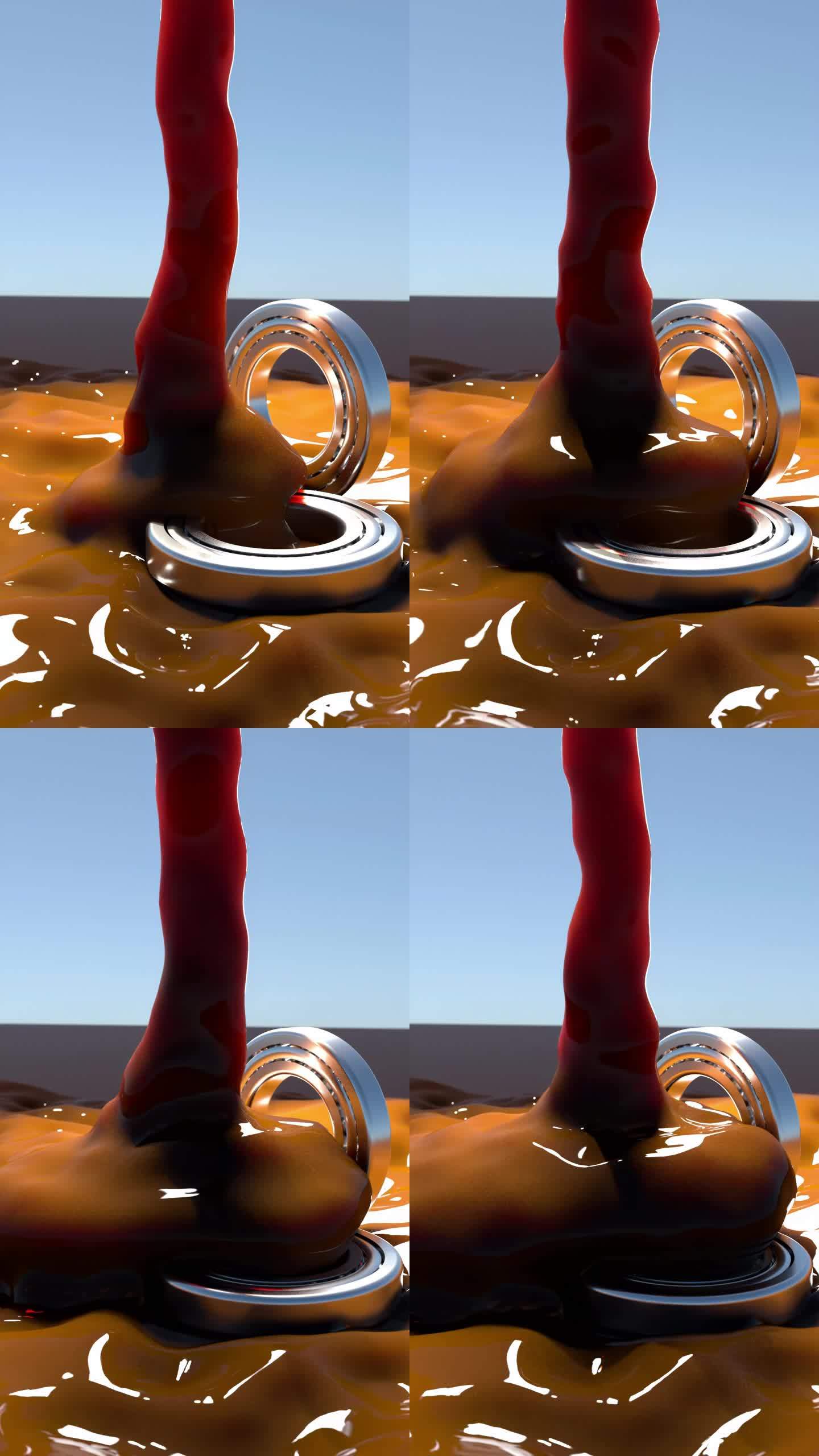 【4K】丝滑解压润滑流体背景视频