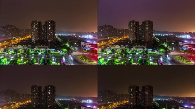 厦门自贸区夜景延时摄影