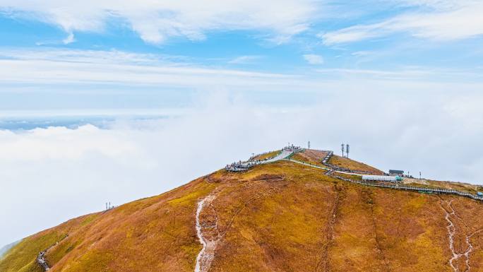 【4k延时】武功山云海航拍延时