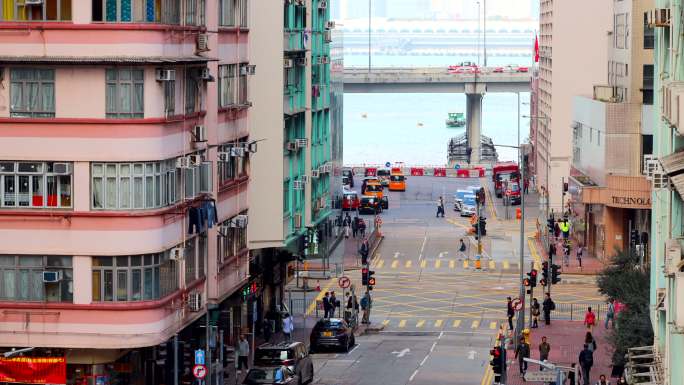 香港建筑车流 延时