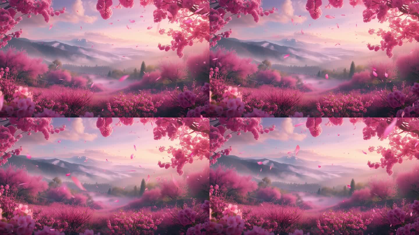 桃花林背景2