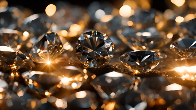 钻石闪烁美丽钻石璀璨宝石珠宝