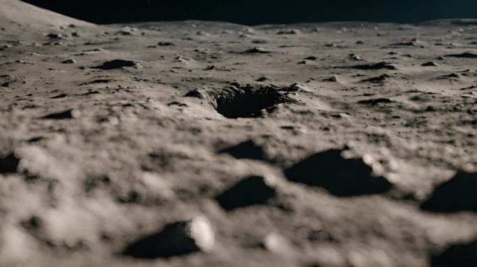 月球表面宇航员探索月球
