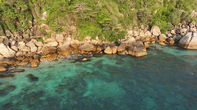 自然原生态海岸线海湾礁石珊瑚礁【精品】