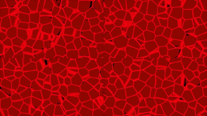 红色的背景。设计。一种由黑色小粒子组成的明亮的装饰品，在抽象中被放大。高品质4k画面