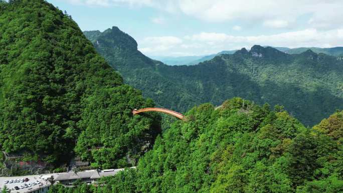 湖北神农架5A景区彩虹桥航拍