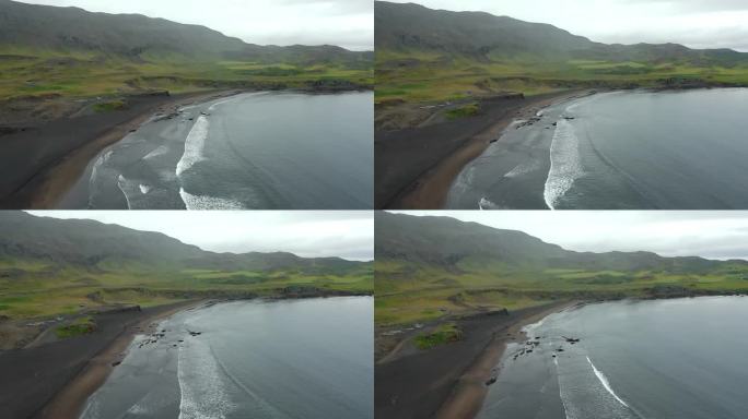 冰岛风景航拍视频。