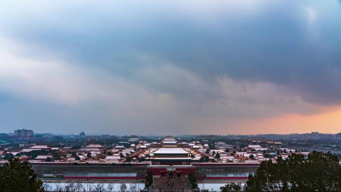 在景山看故宫