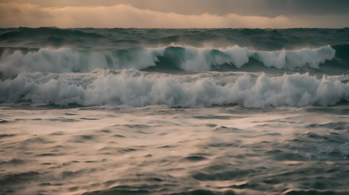 大海海浪阳光海洋浪花海水大气震撼开场片头