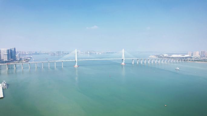 广东湛江海湾大桥航拍