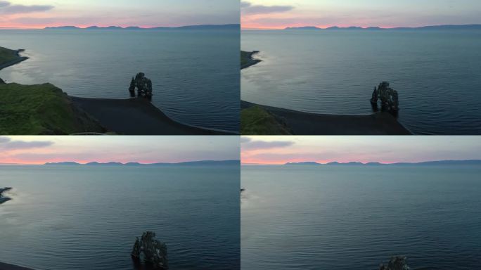 冰岛风景航拍视频。
