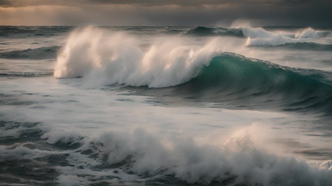 大海海浪阳光海洋浪花海水大气震撼开场片头