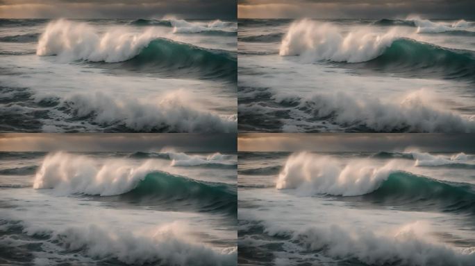 大海海浪阳光海洋浪花海水大气震撼开场片头