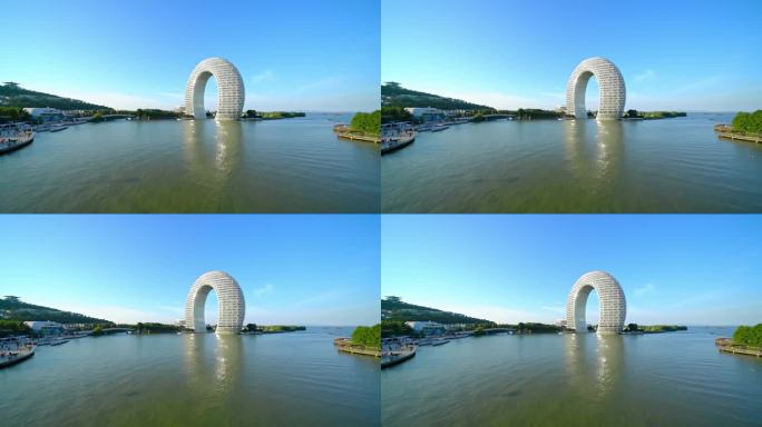 浙江 湖州 月亮湾广场 太湖 视频4K