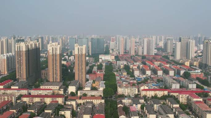 河北邯郸城市风光航拍