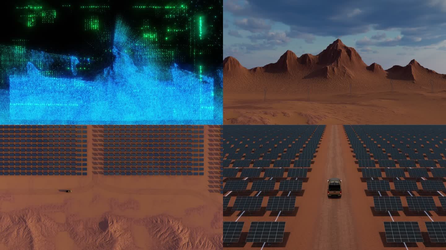 太阳能 物联网 AI 大数据_视频素材