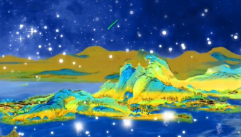 《千里江山图》夜晚粒子版 10K超宽屏