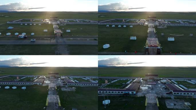 绿色草地牧场青海湖环湖公路