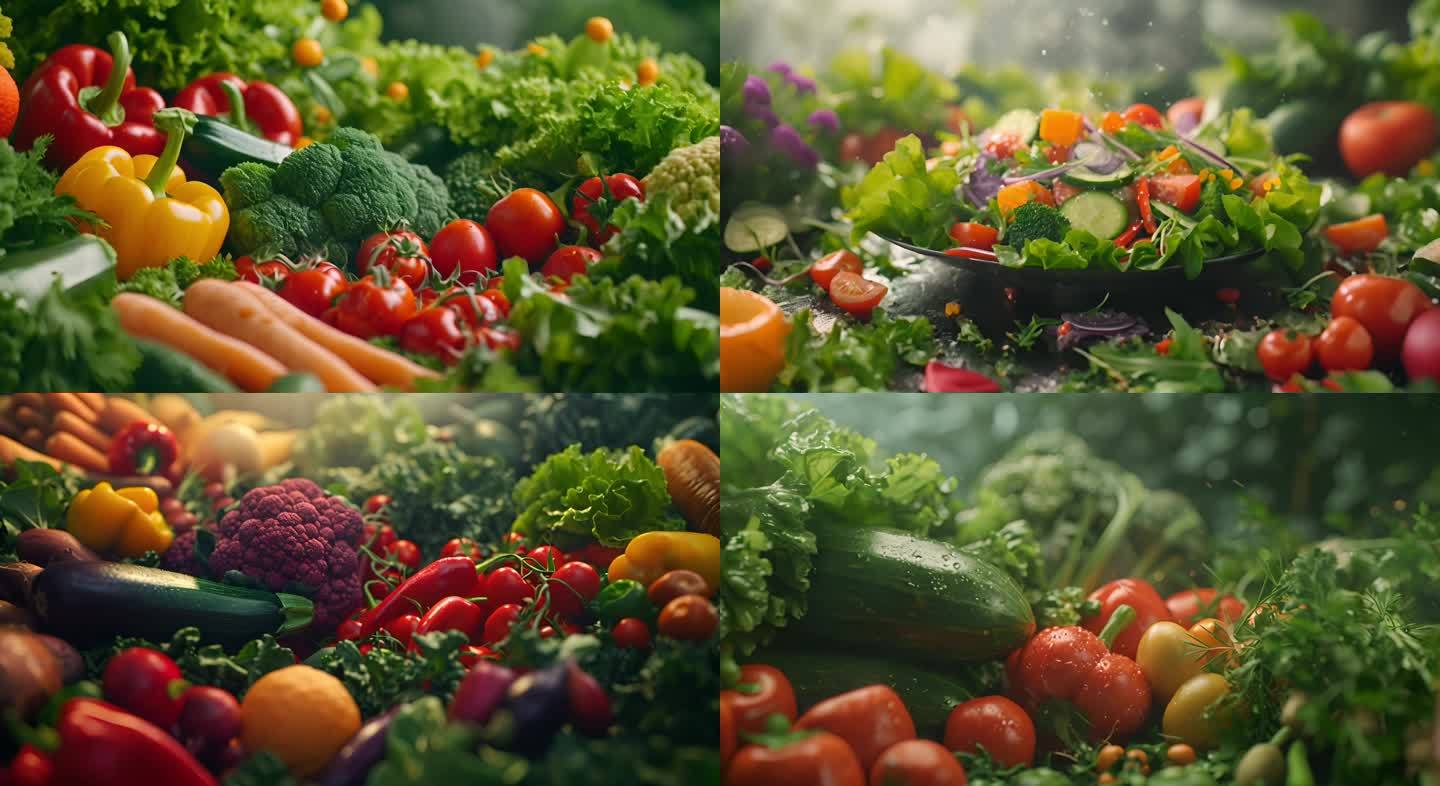 蔬菜沙拉新鲜蔬菜蔬菜大拼