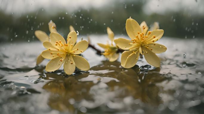 桂花 下雨天桂花 桂花微距 唯美桂花