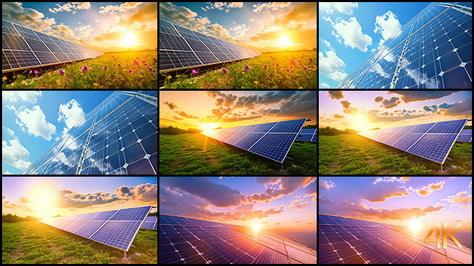 光伏太阳能发电站 新能源 双碳 节能减排