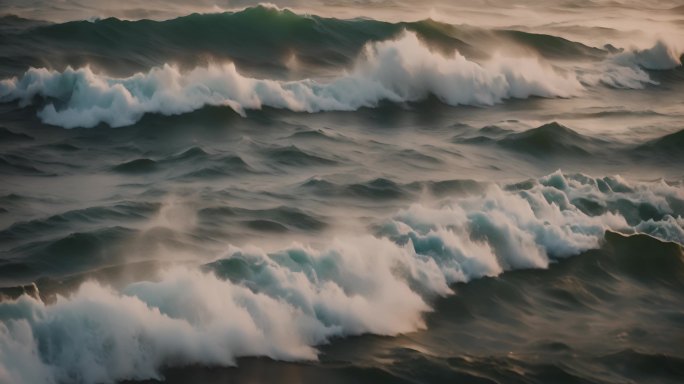 大海海浪阳光海洋浪花海水大气震撼开场片头