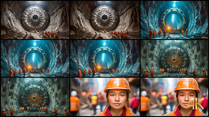 地铁高铁隧道施工 盾构机 基础设施建设