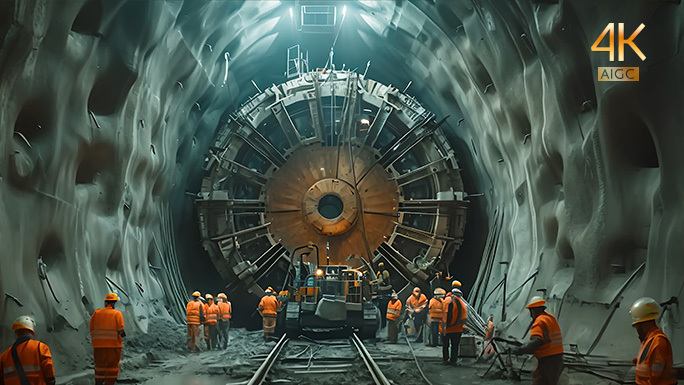 地铁高铁隧道施工 盾构机 基础设施建设