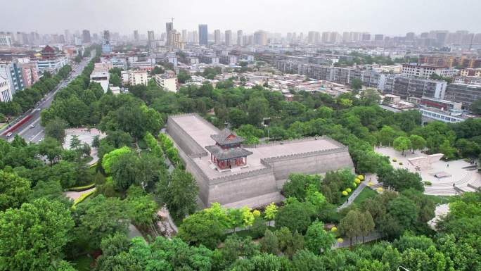 河北邢台邢台历史文化公园航拍