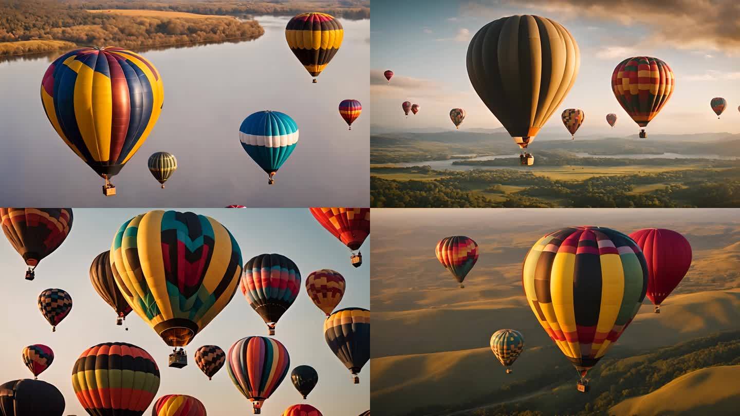 热气球唯美画面浪漫土耳其