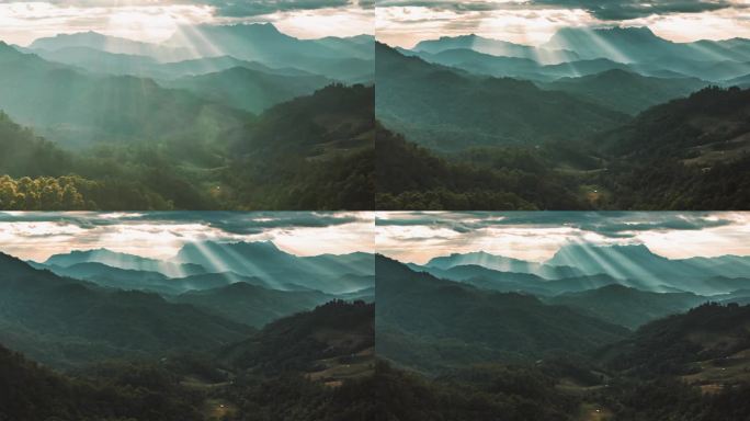 山景之上的云景山上云海山水云天之上