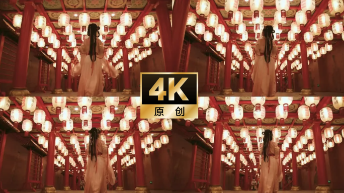 长安十二时辰古风美女行走的背影