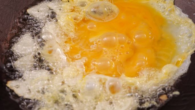 土鸡蛋煎鸡蛋糖心鸡蛋 原始素材 4K