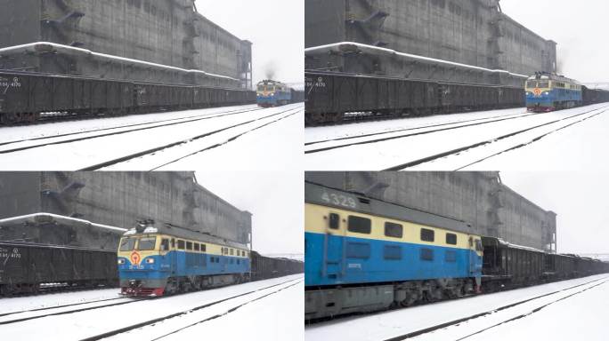 冬季雪天铁路运输煤炭运输铁路货运