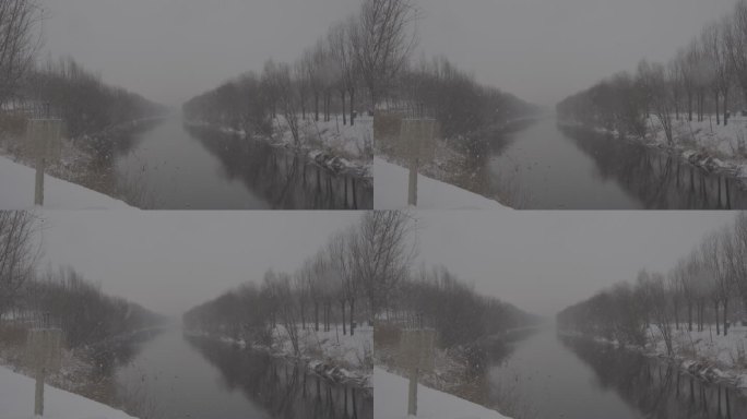 大河4K索尼slog2北方冬天下雪视频