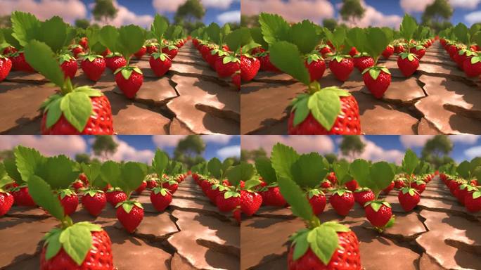 草莓种植园丰收