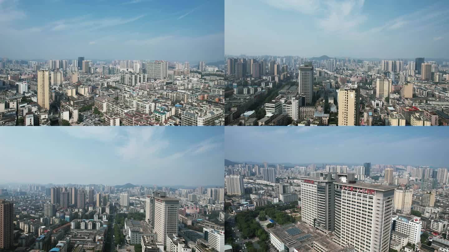 湖南郴州城市风光航拍