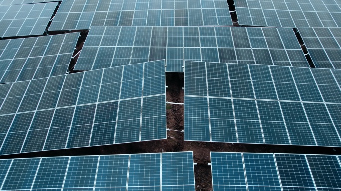 太阳能光伏电站新能源建设4K航拍素材
